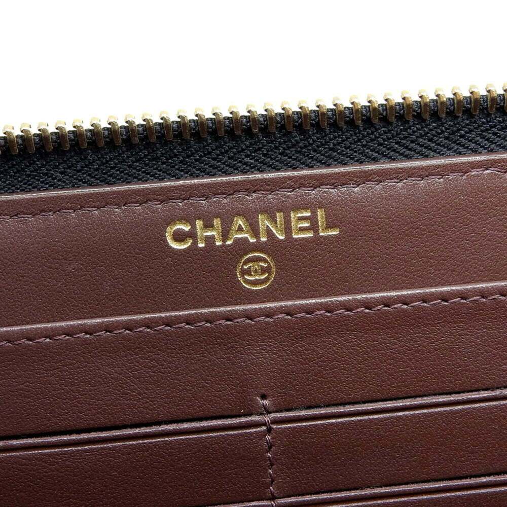 CHANEL Authentic Black Caviar Leather Logo Wallet - Picture 9 of 9